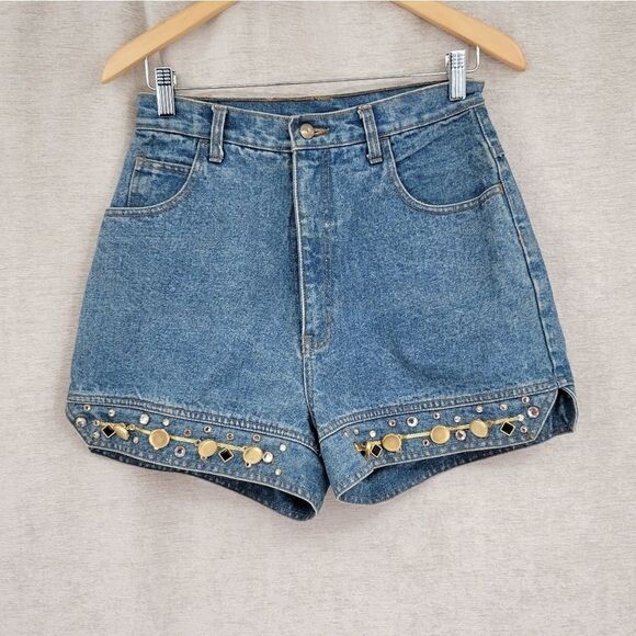 Jaxie's New York Appeal Vintage High Rise Waisted Jean Denim Shorts 80's - Picture 1 of 12